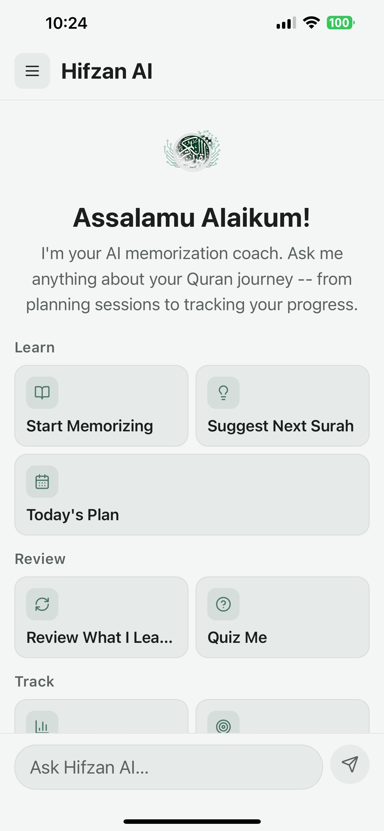 Hifzan AI chat